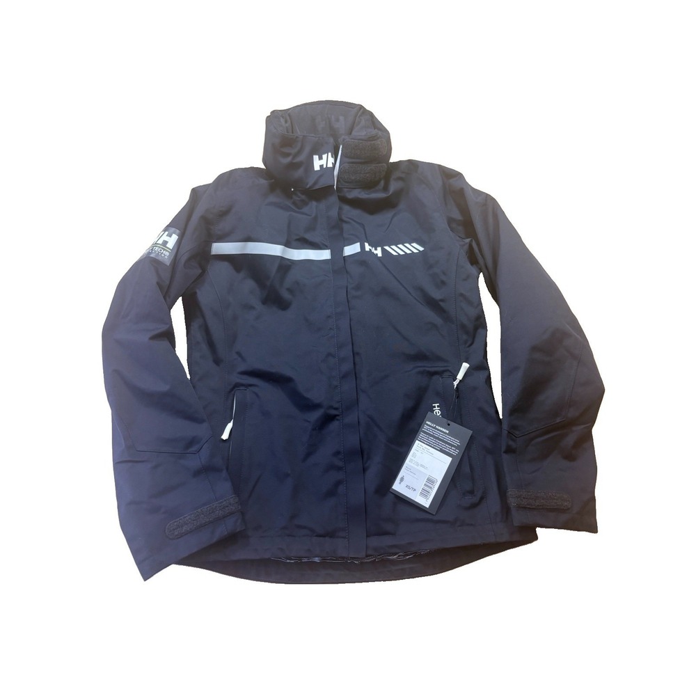 Helly Hansen Women's W Bay‎ Jacket Sz XS Crew Sailing Ocean Beach Navy Mountain